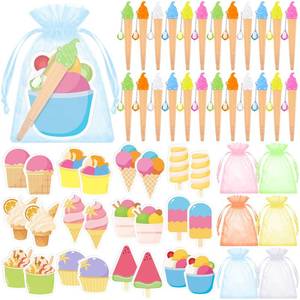 lot 97 image: Gueevin 72 Pcs End of Year Student Gifts from Teacher Bulk Ice Cream Ballpoint Pens with Sticky Notes Bags Summer Party Favors for Kids Classroom Last Day of School Rewards Kindergarten Graduation - Retail $18