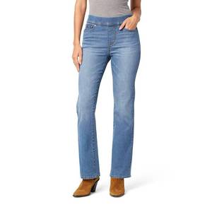 lot 98 image: Levi Strauss Signature Gold Womens Totally Shaping Pull-On Bootcut Jeans High-Rise Stretch Denim (Also Available in Plus Size), Sea Ranch 5d, 12 Short - Retail $29