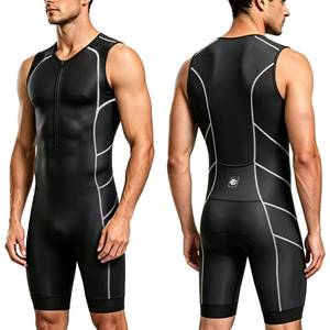 lot 131 image: Triathlon Suits Mens One-Piece Sleeveless Trisuits Skin Wet Suit for Running Cycling Swimming XL - Retail $50