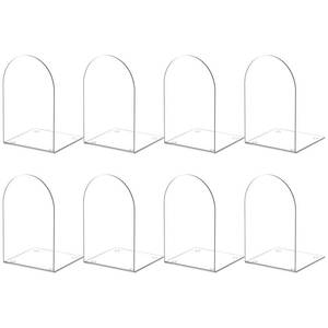 lot 138 image: ALOTCHE Acrylic Bookends 8 Pieces, Book Ends for Shelves, Clear Bookends for Book Shelves and Desktop Organizer, Transparent Shlef Book Stopper for Home Office Supplies - Retail $19