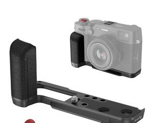 lot 171 image: SmallRig X100VI  X100V Handgrip L-Shape Grip with Quick Release Plate for Arca, Lightweight Silicone Side Handle, Shutter Button and Hot Shoe Cover for FUJIFILM X100VI  X100V Cameras (Black) - 4556 - Retail $32