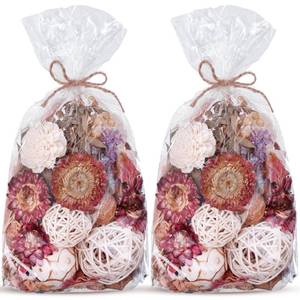 lot 175 image: Nuanchu 2 Pack Decorative Balls for Potpourri Bowl Filler Unscented Rattan Wicker Twig Balls Natural Handmade Bowl Filler for Vase Basket Tray Centerpiece Home Decor(Pink Series,Rustic Style) - Retail $24