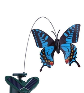 lot 178 image: Vanki Solar Yard Stake Fluttering Insects, Solar or Battery Powered, 2 PCS Butterfly - Retail $11