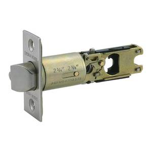 lot 184 image: Design House 2-Way Square Corner Replacement Entry Latch, Satin Nickel 790782 - Retail $11