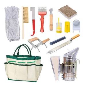 lot 189 image: MISSING PIECES SEE PHOTOS Beekeeping Tools with Bee Smoker, Beekeeping Supplies Bee Hives Starter Kit for Beginners and Professional Beekeeper, Durable, Bee Keeping Supplies-All - Retail $27