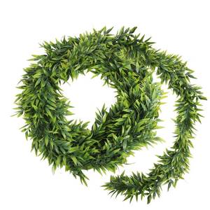 lot 241 image: RECUTMS Fake Hanging Vines Plants Artificial Greenery Garland Artificial Bamboo Leaves Vine, Plastic Green Ivy Fake Hanging Plants for Home Wedding Garden Wall Indoor Outdoor Spring Decor(Green) - Retail $26