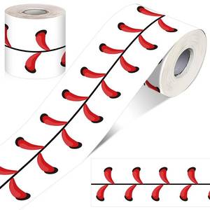 lot 253 image: 65Ft Baseball Bulletin Board Borders Sport Theme Bulletin Board Trim for Sport Party School Classroom Office Chalkboard Decoration - Retail $10