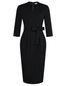 lot 267 image: GRACE KARIN Business Dresses for Women 34 Sleeve V Neck Sheath Dress Black Funeral Dress Slim Classy Formal Church Dresses for Women M - Retail $44