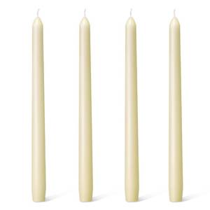 lot 280 image: Everymoment Ivory Taper Candles - 4 Pack 10 Inch Candlesticks - Dripless & Smokeless Tapered Candle 8 Hours Unscented Cream Candle Sticks - Perfect for Wedding Holiday Dinner Party Home Decor - Retail $7