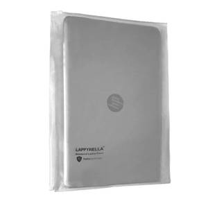lot 281 image: LappyRella Waterproof Dust Cover for 14 inch Laptop Dustproof Scratch Proof Translucent Zip Lock PVC Bag - Retail $9