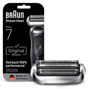 lot 290 image: Braun Series 7 Electric Shaver Replacement Head, Easily Attach Your Shaver Head for a Shave as efficient as Day one, Compatible with New Generation Series 7 Shavers, 74S, Silver - Retail $50