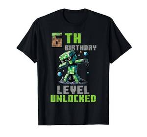 lot 311 image: 6th Birthday Level Unlocked Pixel Dab Gamer Tee T-Shirt for Boys Girls Kids 6 Year Old 4T - Retail $20