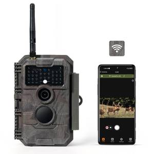 lot 318 image: GardePro E6 WiFi Trail Camera (Non-Cellular), Stable WiFi with External Antenna, On-Site App Viewing, 64MP 1296P HD, No-Glow Night Vision, Motion Activated Waterproof Game Camera - Retail $42