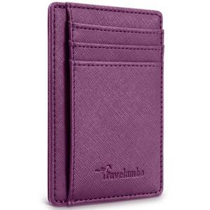 lot 325 image: Travelambo Slim Wallet Front Pocket Minimalist Leather RFID Blocking Medium Size - Retail $8
