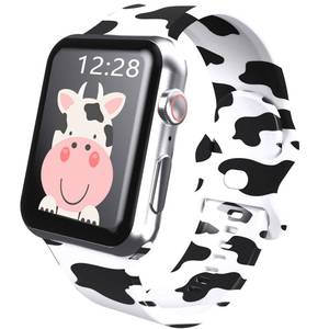 lot 347 image: OTTARTAKS Band Compatible with Apple Watch Bands 38mm 40mm 41mm 42mm Women, Cute Cow Printed Design Soft Sport Strap Replacement Wristbands for iWatch 10 9 Ultra 8 7 SE 6 5 4 3 2 1 Luxury Gifts - Retail $13