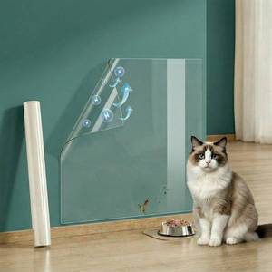 lot 354 image: Yootiko Clear Wall Protector Non Adhesive Static Cling Contact Paper 17.7in x 9.84ft - Retail $13