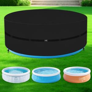 lot 360 image: Round Hot Tub Cover, Heavy Duty Oxford Inflatable Spa Cover, Full Coverage Hot Tub Covers Replacement, Waterproof and Weatherproof Portable Cover Protectors for Outdoor - Retail $30
