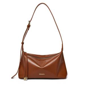 lot 405 image: Shrrie Lightweight Shoulder Bag for Women Soft Vegan Leather Purses Shoulder with Adjustable Strap, Coffee Brown - Retail $26