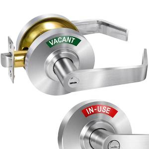 lot 428 image: Crystmetal Commercial Bathroom Door Handle, Privacy Indicator Door Lock, Occupied Bathroom Door Handle, Vacant Occupied Bathroom Lock, ANSI Grade2 Perfect for Restrooms, Office Buildings - Retail $60