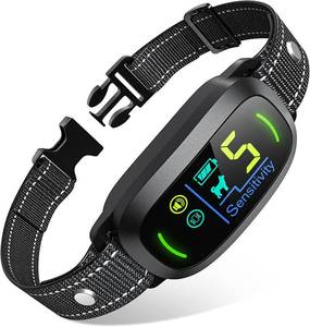 lot 433 image: FAFAFROG Dog Bark Collar, Rechargeable Smart Collar, Anti Barking Training Collar with 5 Adjustable Sensitivity Beep Vibration, Bark Collar for Large Medium Small Dogs (Black) - Retail $38