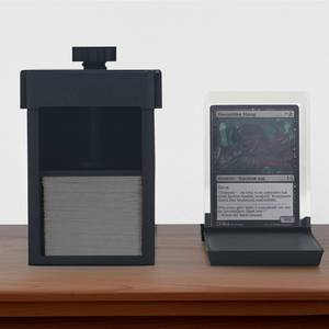 lot 437 image: Card Deck Box for MTG, Commander Deck Box, Card Storage Box for Trading Cards, Removable Deck Case, Standard Size Cards Storage Box Perfect Fit for Mtg, Sport, Trading Cards - Retail $18
