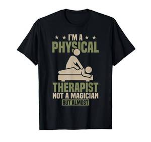 lot 449 image: MAROON, NOT BLACK Physical Therapist PT Physical Therapy T-Shirt Small - Retail $22