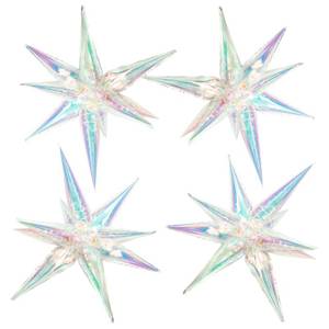 lot 455 image: Tellpet Star Balloons, 50 Pcs Star Balloons 12 Spike Foil Explosion Party Balloons for Decoration Birthday Wedding Decorations - Retail $13