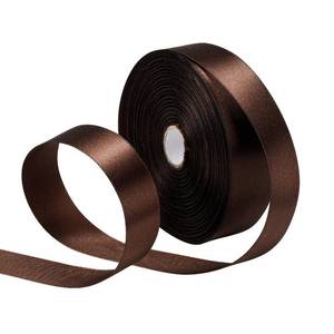lot 461 image: SDZMDL Brown Satin Ribbon for Gift Wrapping, 1 inch x 50 Yards Ribbon for Fathers Day Bows Making & Floral Bouquets. - Retail $7