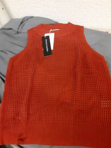 lot 473 image: Pretty Garden Sweater Material Tank top Cover Up - Retail $0