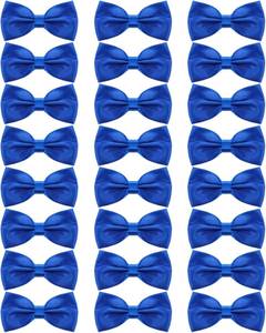lot 531 image: Geyoga 24 Pieces Mens Bow Ties Formal Satin Solid with Adjustable Neck Band Bow Ties for Men (Royal Blue) (Royal Blue) - Retail $22