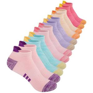 lot 559 image: Comfoex 12 Pairs Girls Socks 4-6 6-8 8-10 Years Old Athletic Ankle Cotton Short Socks For Little Big Kids - Retail $15