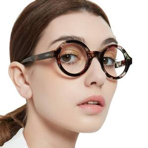 lot 573 image: MARE AZZURO Digital Screen Glasses Women Funky Round Computer Glasses with Spring Hinge - Retail $18