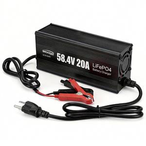 lot 579 image: BROODAY 48V 20A LiFePO4 Battery Charger, 58.4V Lithium Battery Charger, Fast Charging, Over-Current and Over-Voltage Protection for 48V Lithium Iron Phosphate Batteries - Retail $77