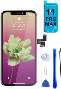 lot 586 image: SCREEN ONLY, NO TOOLS Brinonac for iPhone 11 Pro Max Screen Replacement Kit, 6.5 Full HD Retina LCD Display COF Touch Screen Digitizer Assembly Set with Repair Tools, Waterproof Adhesive, Tempered Glass - Retail $32