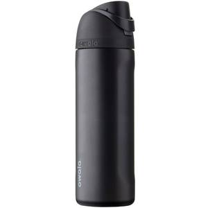 lot 587 image: Owala FreeSip Insulated Stainless Steel Water Bottle with Straw, BPA-Free Sports Water Bottle, Great for Travel, 24 Oz, Very, Very Dark - Retail $30