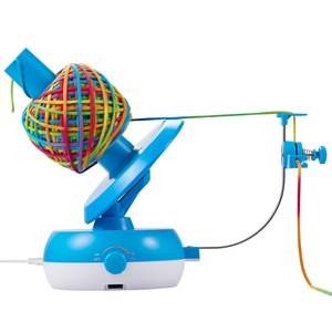 lot 589 image: Electric Yarn Ball Winder for Crocheting 10oz Large Capacity Automatic Yarn Cake Winder Stepless Speed, Adjustable Weaving Ball Winders, Helper for Yarn Collection Lovers, Navy Blue - Retail $2,584