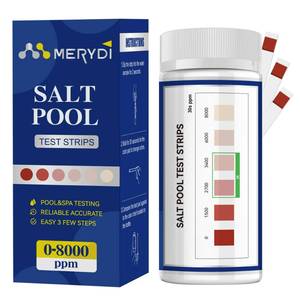 lot 593 image: Saltwater Pool Test Strips, 0-8000 ppm, Salt Test Strips - Retail $7