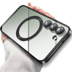 lot 595 image: BLUE NOT BLACK AICase Magnetic Clear Case for Samsung Galaxy S23 6.1 with Full Camera Lens ProtectionNo.1 Strong N52 Magnets Non-Yellowing Military Grade ProtectionShockproof Protective for Women Girls Men_5 - Retail $4