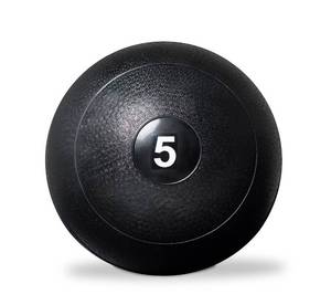 lot 46759 image: Weighted Slam Balls  5 lb  Exercise and Fitness Balls for Strength Training, Soft Rubber Grip, Non-Bounce Medicine Ball  Crossfit, Home Gym, Fitness, and Core Workouts  Black - Retail $25