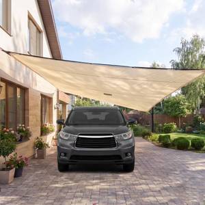 lot 46792 image: 11 x 20 Ft Carport Replacement Canopy Cover(No Frame), Easy to Set up Carport Canopy, 500D Heavy-Duty Garage Top Tent Shelter Tarp Waterproof and UV Protected (Only Canopy Cover) Beige - Retail $109