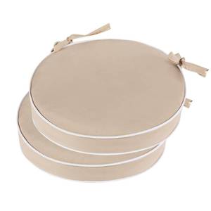 lot 46826 image: Outdoor Bistro Chair Cushions Set of 2, Waterproof 15 inch Round Seat Cushions with Ties for Patio Deck Furniture - Retail $34
