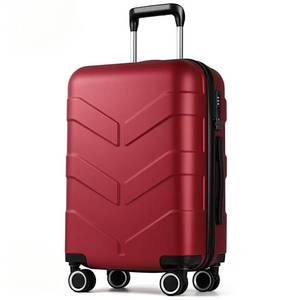 lot 46840 image: Hardside Carry On Luggage 22x14x9 Airline Approved with Spinner Wheels, Lightweight 20-inch Carry-On Suitcase for Men & Women, Red - Retail $50