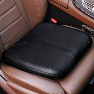 lot 1407 image: Leather Car Memory Foam Heightening Seat Cushion for Short People, Back Pai