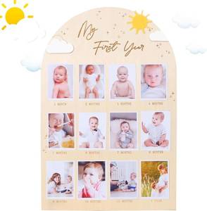 lot 1425 image: My First Year Photo Board - Baby Milestone Display, You Are My Sunshine