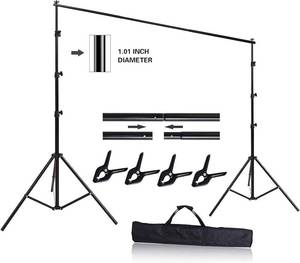 lot 1440 image: HYJ-INC 10ft x 8.5ft Adjustable Backdrop Support System Muslin