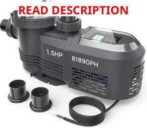 lot 1449 image: $539 Aquastrong Speed Pool Pump, InAbove, Self-Priming, Energy, Filter Bas