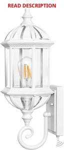 lot 1453 image: $70 VIANIS Dusk to Dawn Porch Lights, White Outdoor Wall Lights, Waterproof