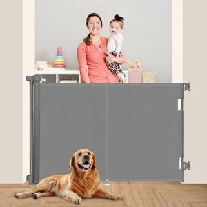 lot 1472 image: $47 Miumoon 59-Inch Retractable Baby Gate, 42-Inch Tall, Reinforced Strip