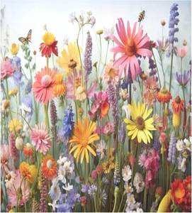 lot 1477 image: Dishwasher Magnet Cover - Wildflowers Sticker, Fridge Decal, 23x26 in
