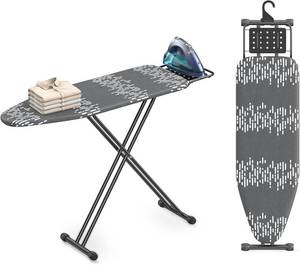 lot 1502 image: $50 Ironing Board Full Size 54x13in   Adjustable Foldable with Iron Rest